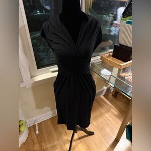 Le Chateau Classic Black Midi Dress